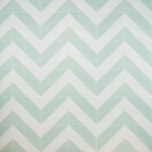Artmore Tile Tarantino Sage 9-in x 9-in Glazed Porcelain Encaustic Floor and Wall Tile product image