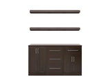 NewAge Products Home Bar 63-in x 80-in Brown Rectangle Bar Cabinet