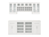 NewAge Products Home Bar 84-in x 85-in White Rectangle Bar Cabinet