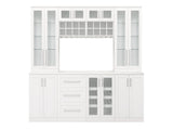 NewAge Products Home Bar 84-in x 85-in White Rectangle Bar Cabinet