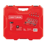 CRAFTSMAN 33-Piece Standard (SAE) and Metric Combination Polished Chrome Mechanics Tool Set, 1/2-in Drive w/ Hard Case