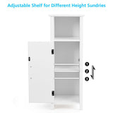 WELLFOR 12-in x 31.5-in x 12-in White Freestanding Corner Linen Cabinet