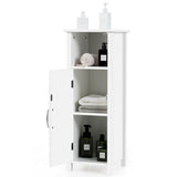 WELLFOR 12-in x 31.5-in x 12-in White Freestanding Corner Linen Cabinet