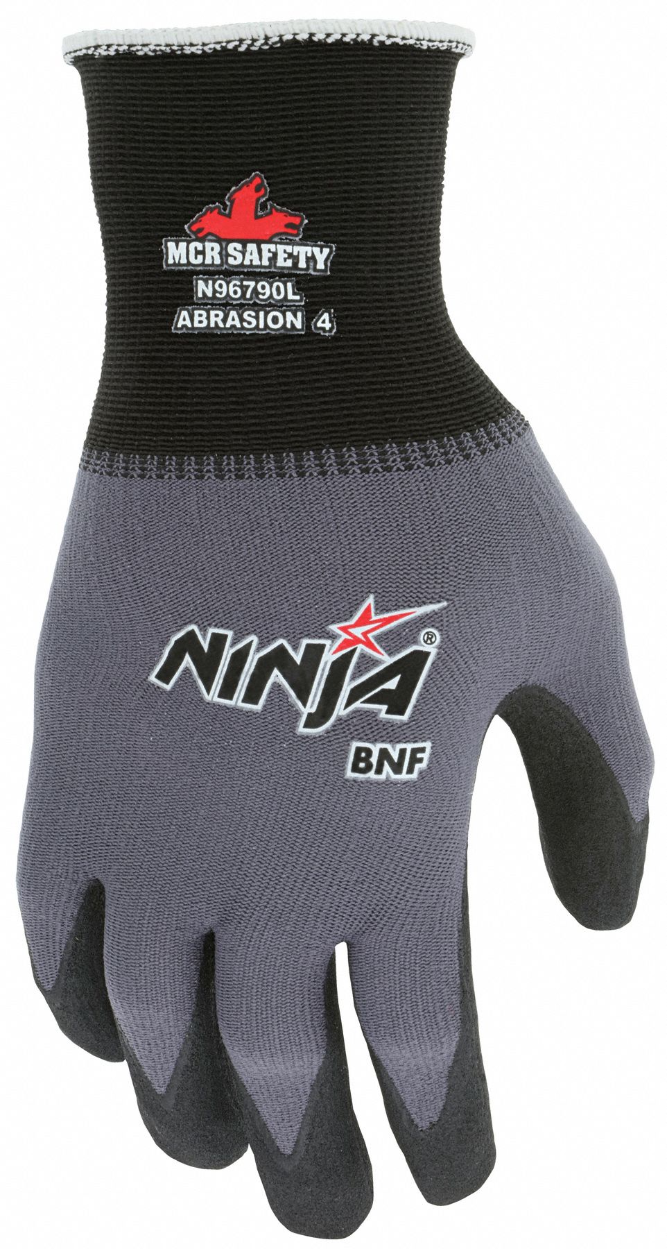 MCR SAFETY Ninja N96790 Coated Gloves - Medium, Sandy Foam Nitrile Palm