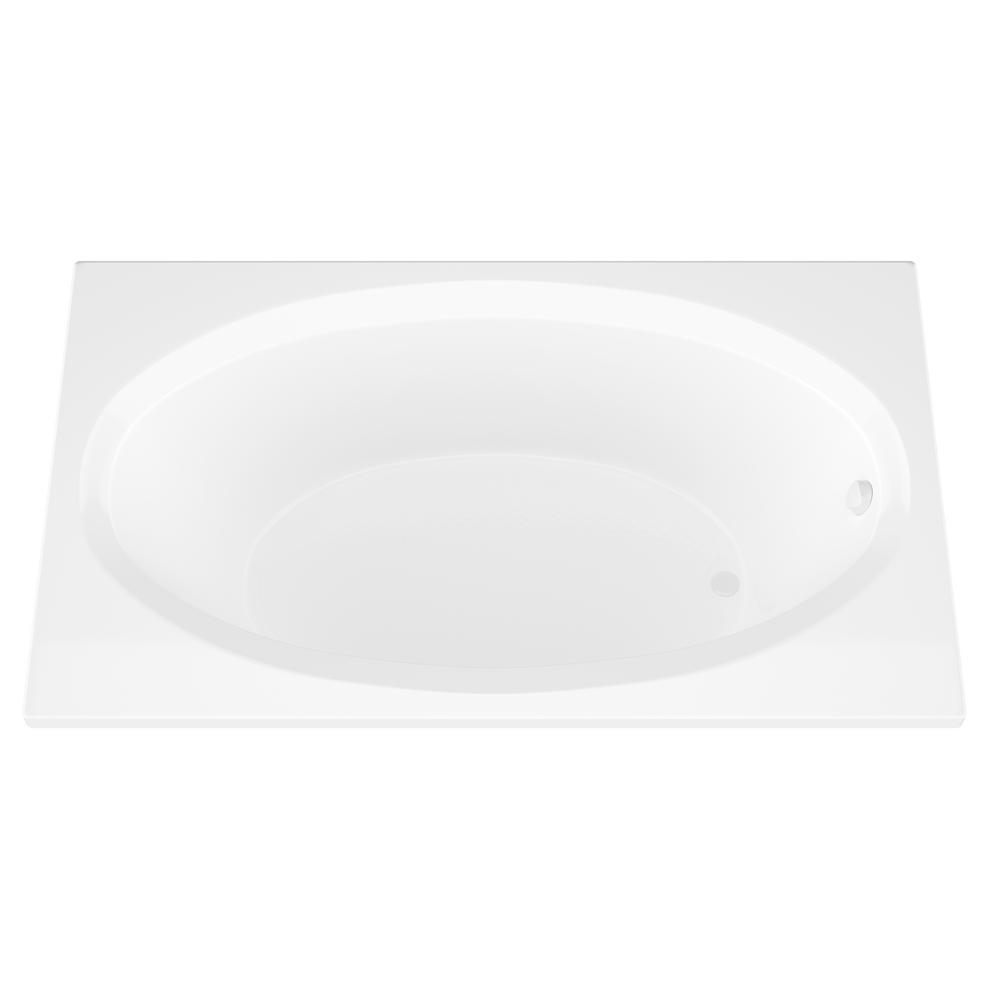 Imperial 7 ft. Acrylic Center Drain Rectangular Drop-in Non-Whirlpool Bathtub in White - Super Arbor