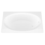 Imperial 7 ft. Acrylic Center Drain Rectangular Drop-in Non-Whirlpool Bathtub in White - Super Arbor