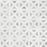 MSI Geometrica 12 in. x 12 in. x 10mm Bianco Dolomite Polished Marble Mesh-Mounted Mosaic Tile (10 sq. ft. / case)