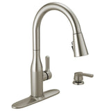 Marca Single-Handle Pull-Down Sprayer Kitchen Faucet with ShieldSpray Technology in Champagne Bronze - Super Arbor