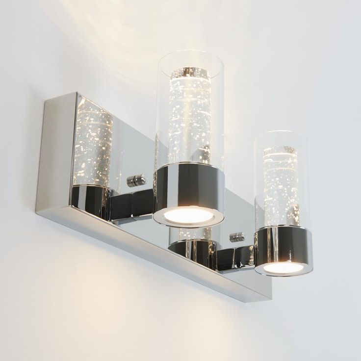 Essence 15.9 in. Chrome LED Vanity Light Bar with Bubble Glass