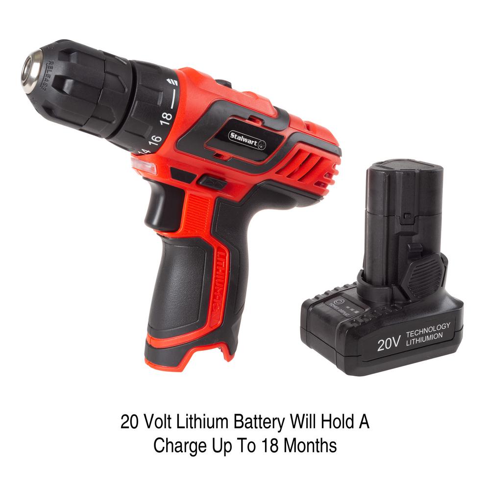 20-Volt Lithium-Ion Cordless 3/8 in. Power Drill (122-Piece) - Super Arbor
