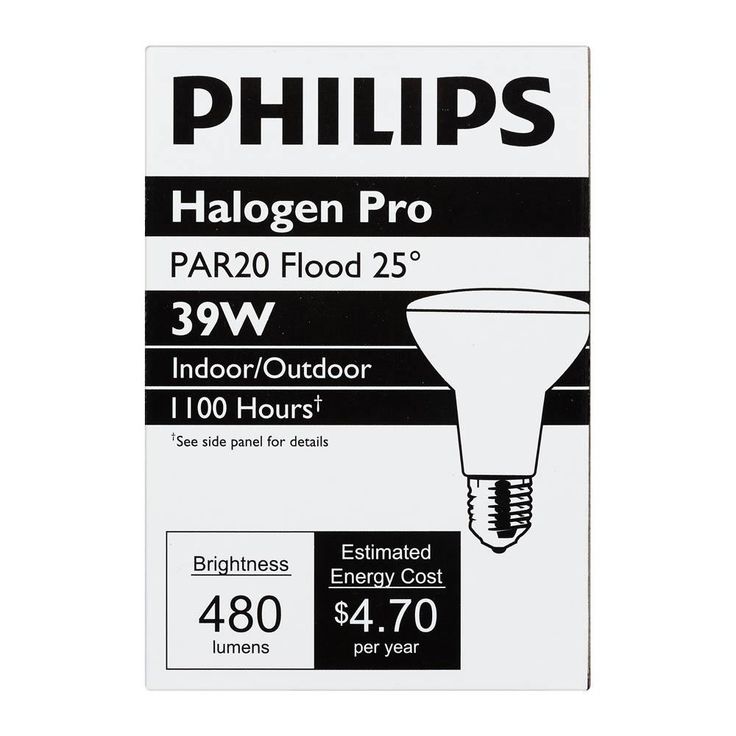 Philips 39-Watt Halogen PAR20 Soft White (2,900K) Floodlight Bulb