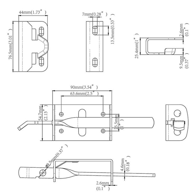 Everbilt Black Heavy-Duty Gate Thumb Latch