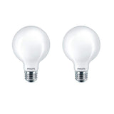 Philips 40-Watt Equivalent G25 Dimmable LED Light Bulb Soft White Frosted Globe (2-Pack)