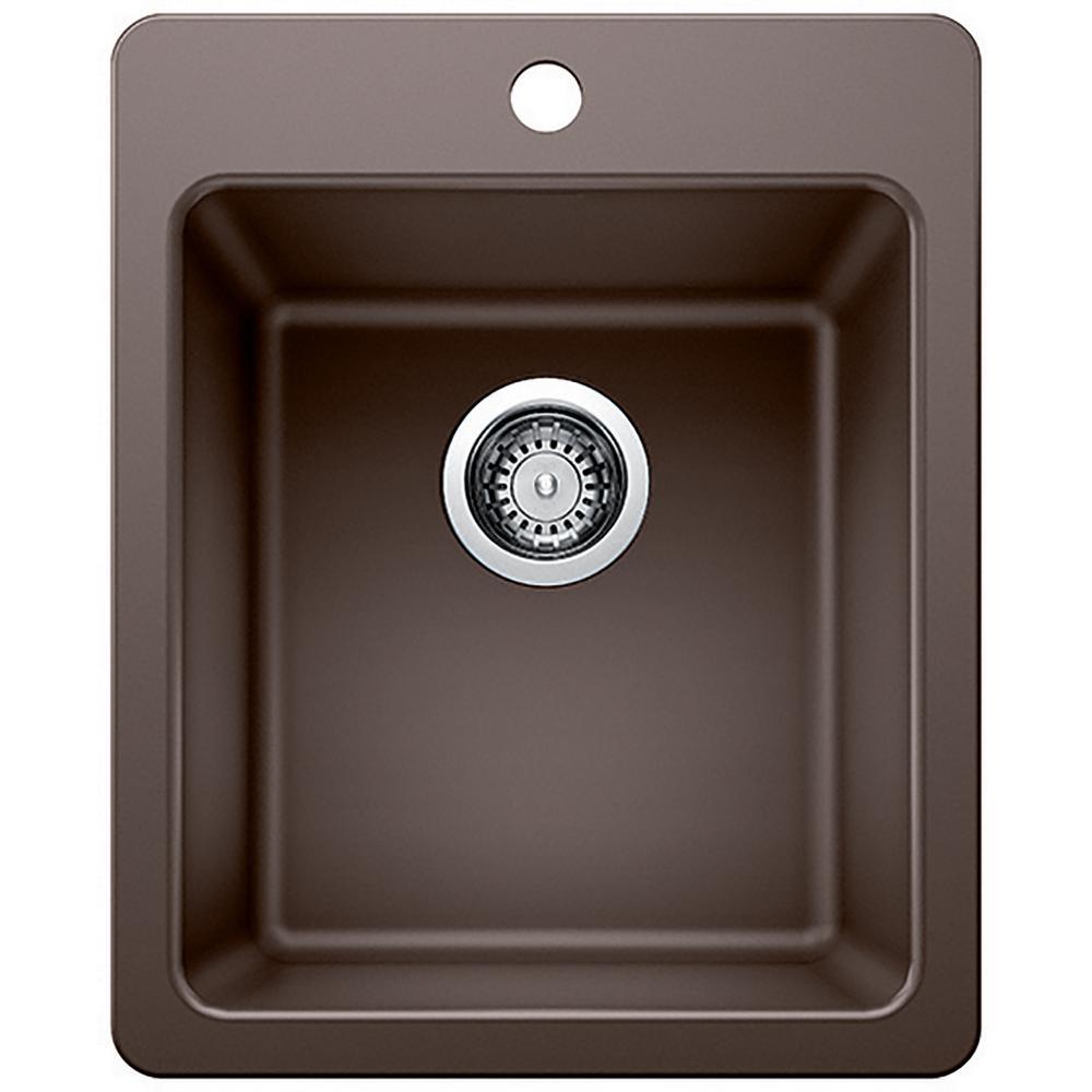 Glacier Bay Drop-in/Undermount Granite Composite 33 in. Single Bowl Kitchen Sink in White - Super Arbor