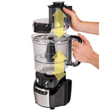 Stack and Snap 10-Cup 3-Speed Black Food Processor