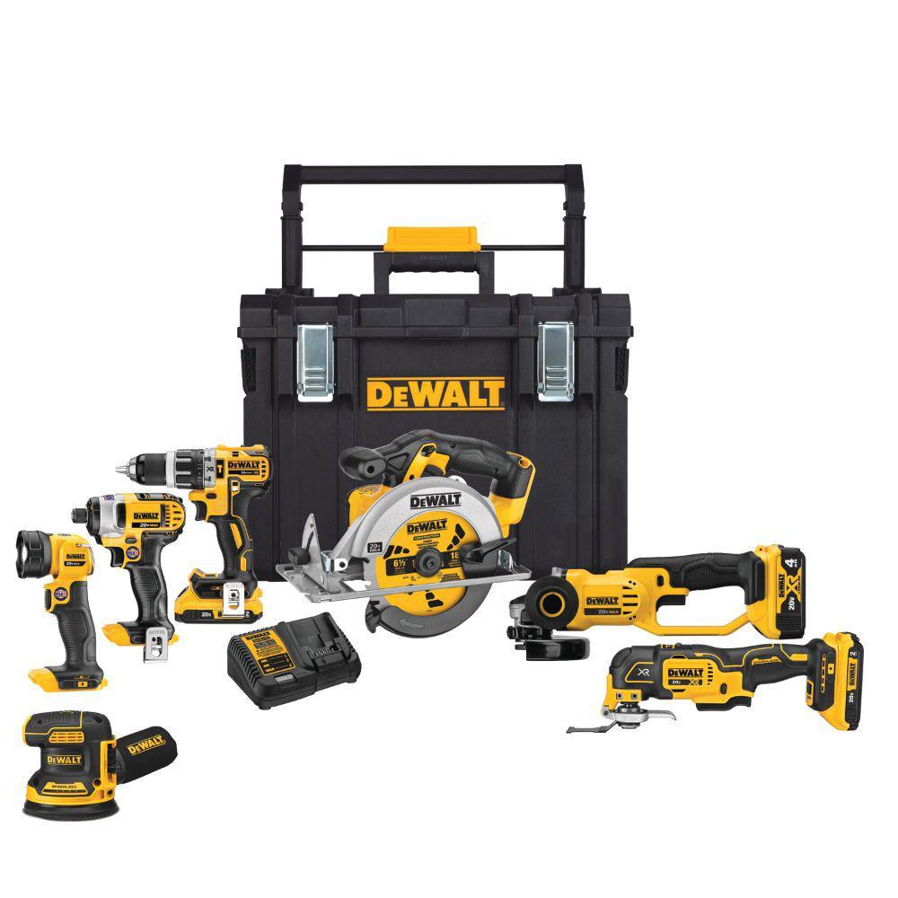 20-Volt Max Lithium-Ion Cordless Combo Kit (10-Tool) w/ (2) Batteries 2.0Ah, Charger & Tool Bag - Super Arbor