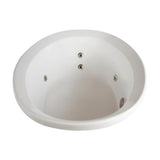 56 in. Oval Drop-in Whirlpool Bathtub in White - Super Arbor
