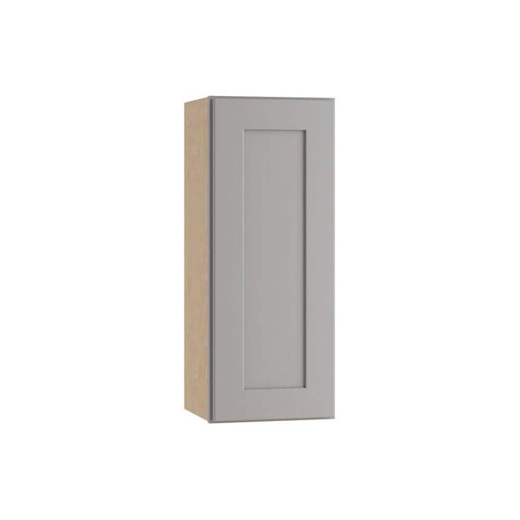 Home Decorators Collection Washington Veiled Gray Plywood Shaker Assembled Wall Kitchen Cabinet Soft Close 15 in W x 12 in D x 30 in H