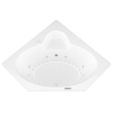 Malachite Diamond 5 ft. Acrylic Corner Drop-in Whirlpool Air Bathtub in White - Super Arbor
