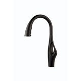 Kai Single-Handle Pull-Down Sprayer Kitchen Faucet in Stainless Steel - Super Arbor