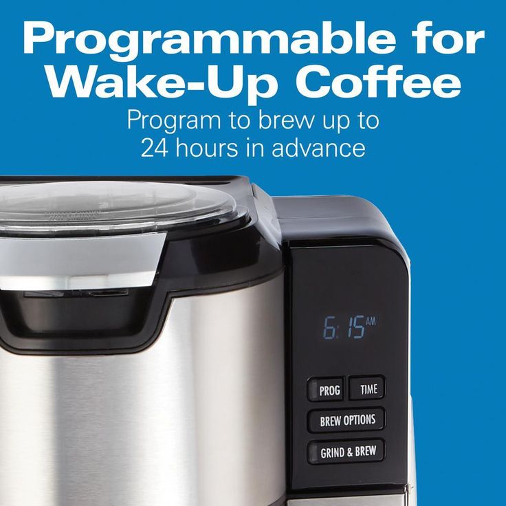 12-Cup Black Programmable Grind and Brew Coffee Maker
