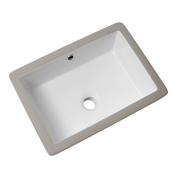 Boyel Living 17 in. x 12 in. Rectangle Undermount Bathroom Vessel Sink White