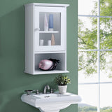 WELLFOR CY bathroom cabinet 14-in x 20-in x 7-in White Bathroom Wall Cabinet