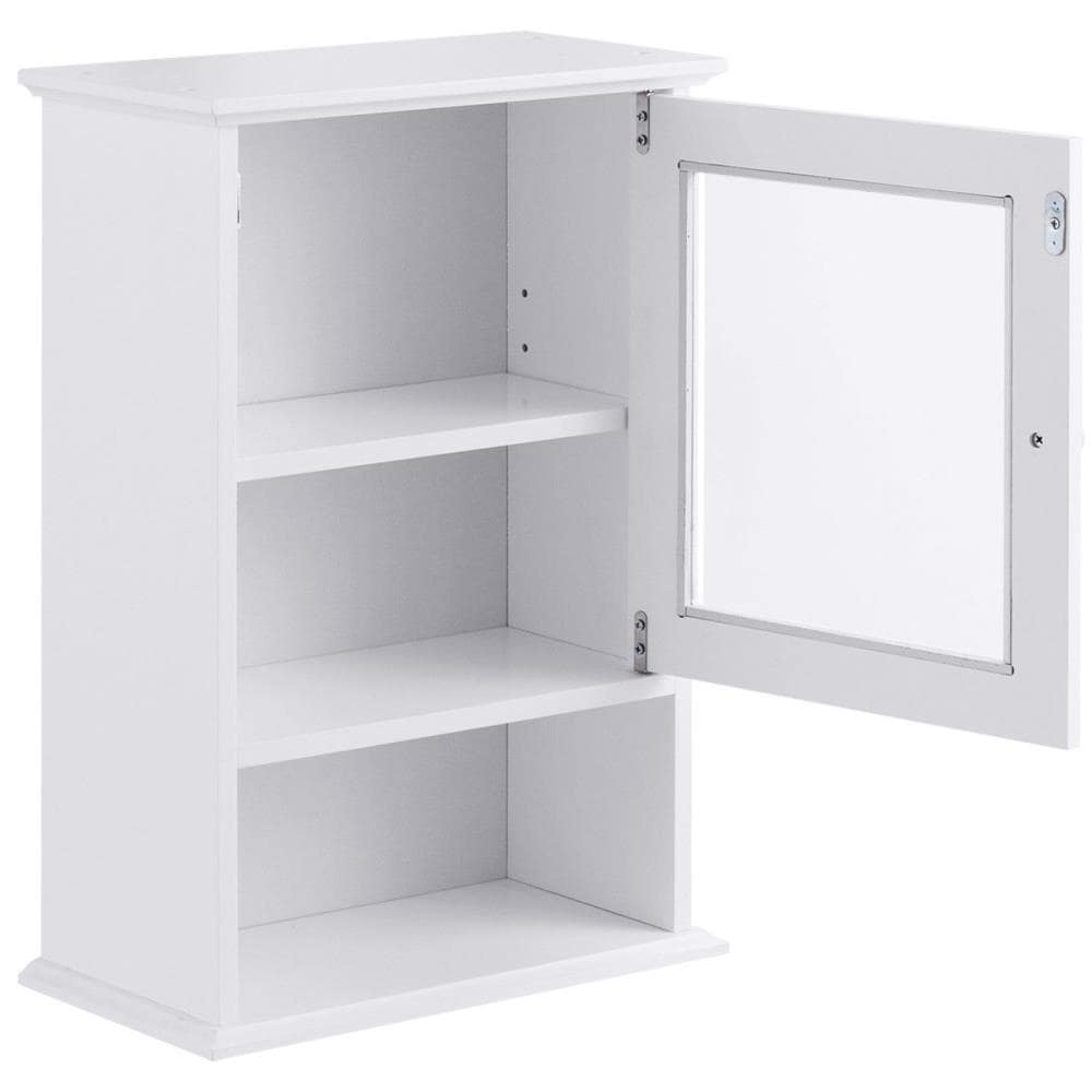 WELLFOR CY bathroom cabinet 14-in x 20-in x 7-in White Bathroom Wall Cabinet