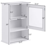 WELLFOR CY bathroom cabinet 14-in x 20-in x 7-in White Bathroom Wall Cabinet