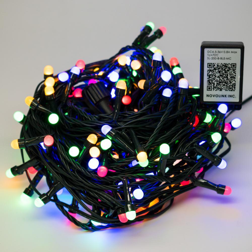 200 Light 8 mm Mini Globe Multi Color LED Lights with Wireless Smart Control - Super Arbor