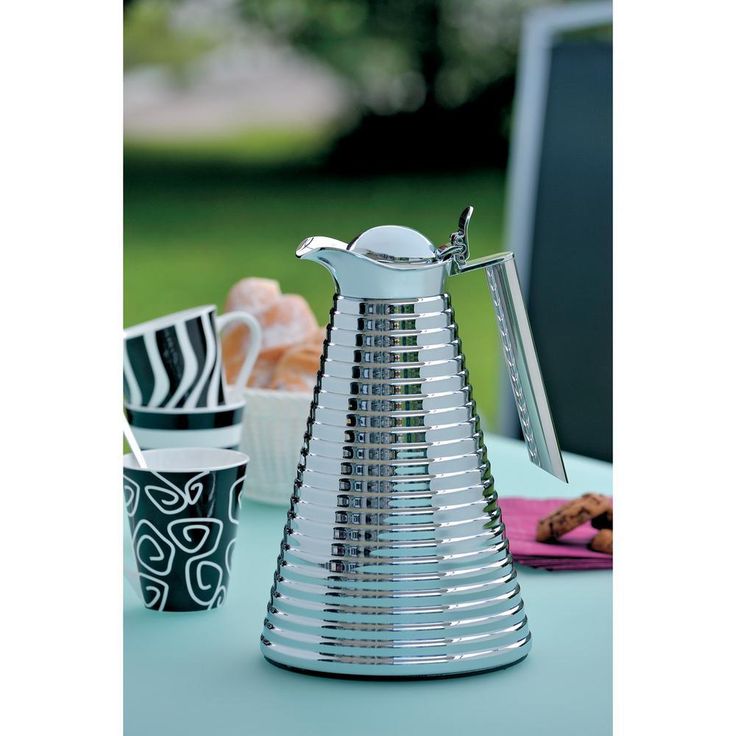 Glass Vacuum Copper Carafe in Chrome-Plated