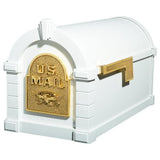Keystone Series Aluminum Post-Mount Mailbox Black with Antique Bronze - Super Arbor