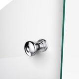 Aqua Fold 33.5 in. x 72 in. Semi-Frameless Hinged Shower Door in Chrome - Super Arbor
