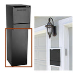 Wall-Mount Delivery Bottom Hold Vault Mailbox, Black - Super Arbor