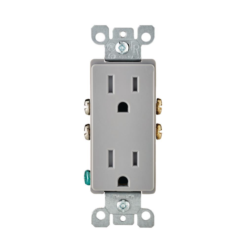Decora 15 Amp Tamper-Resistant Duplex Outlet, White (10-Pack) - Super Arbor