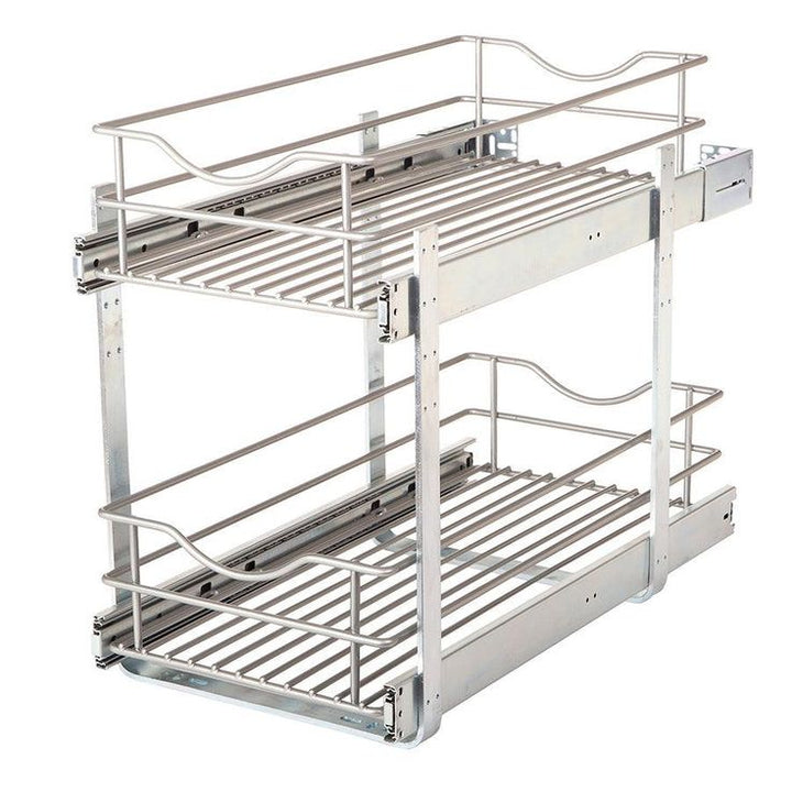 Knape & Vogt 11.56-in W x 19.25-in H 2-Tier Pull Out Metal Baskets & Organizers