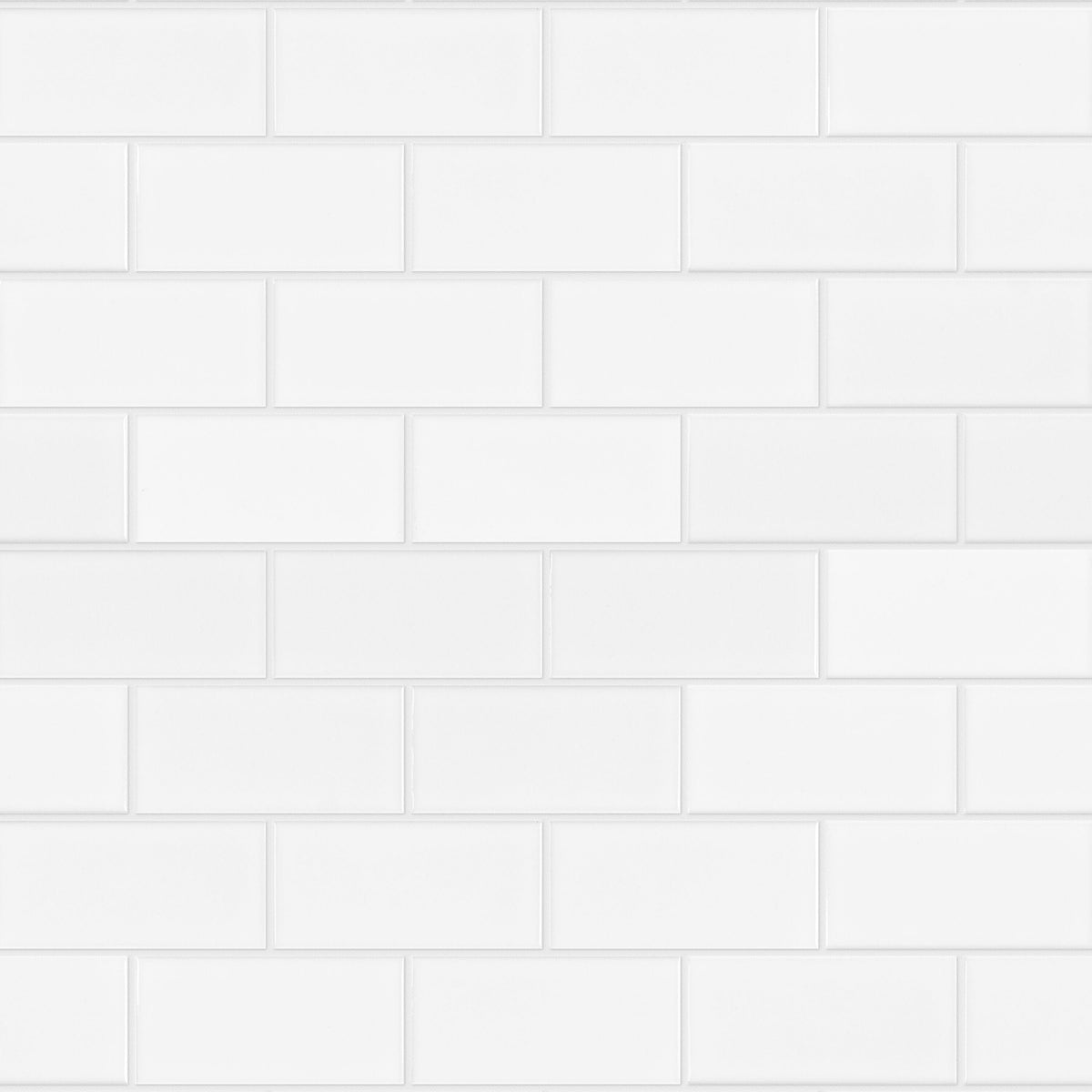 Satori Hudson Brilliant White 12-in x 12-in Glossy Porcelain Subway Mosaic Wall Tile (0.74-sq. ft/ Piece)