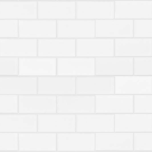 Satori Hudson Brilliant White 12-in x 12-in Glossy Porcelain Subway Mosaic Wall Tile (0.74-sq. ft/ Piece)