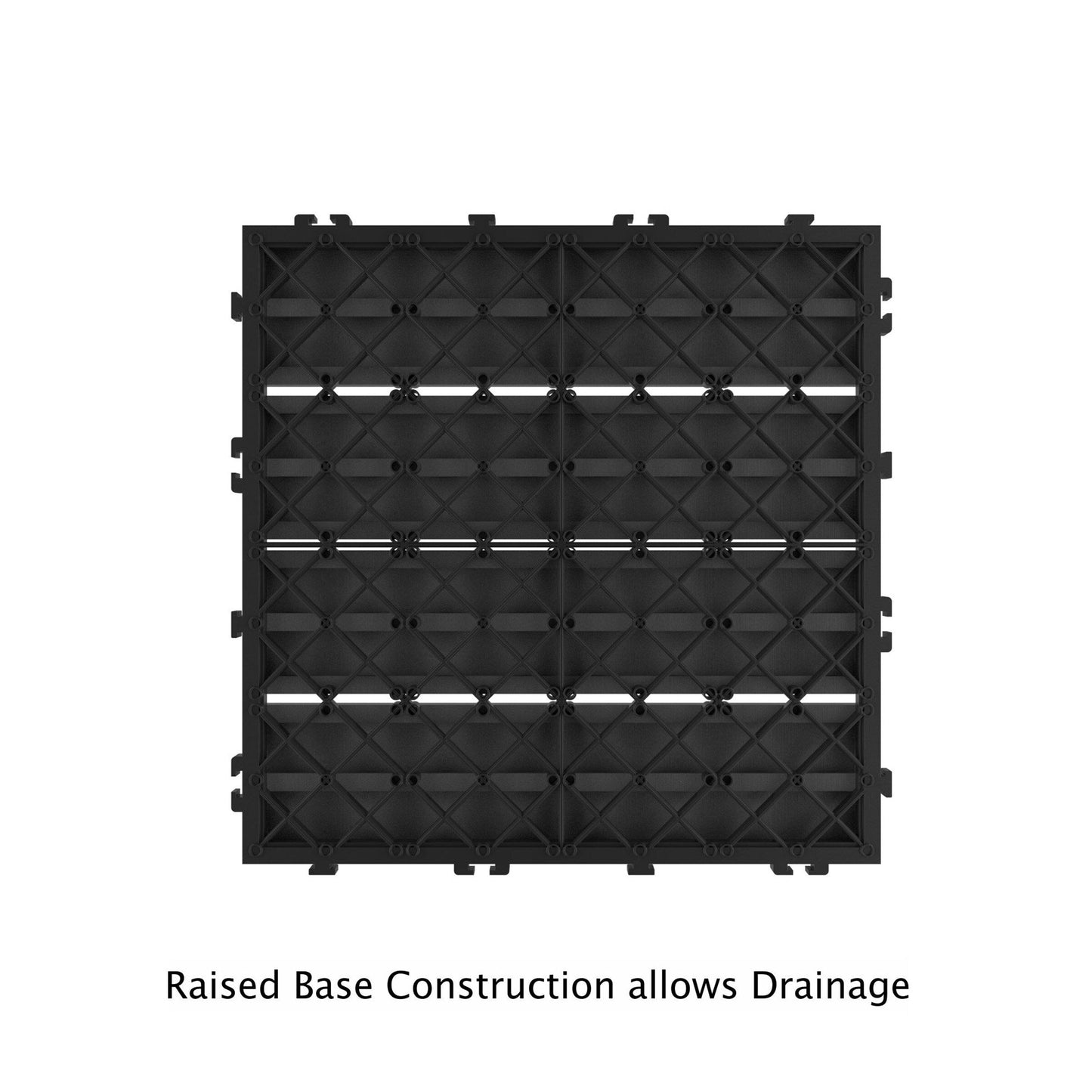 Hastings Home 12-in x 12-in 6-Pack Dark Gray Primed Composite Deck Tile (5.8-sq ft)