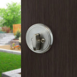 Single Cylinder Satin Stainless-Steel Deadbolt - Super Arbor