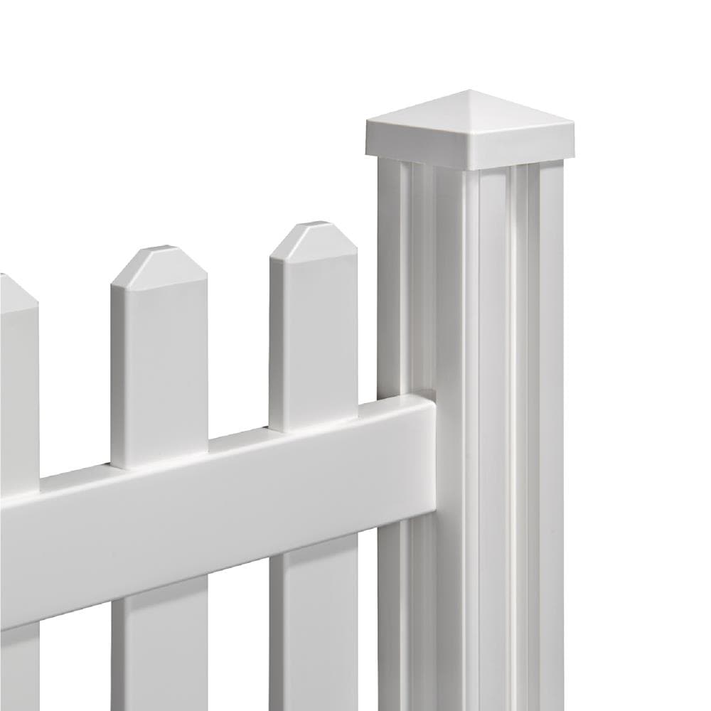 WamBam Fence Traditional Fence Posts 6-ft H x 0.5-ft W White Vinyl Fence Post (Unassembled)