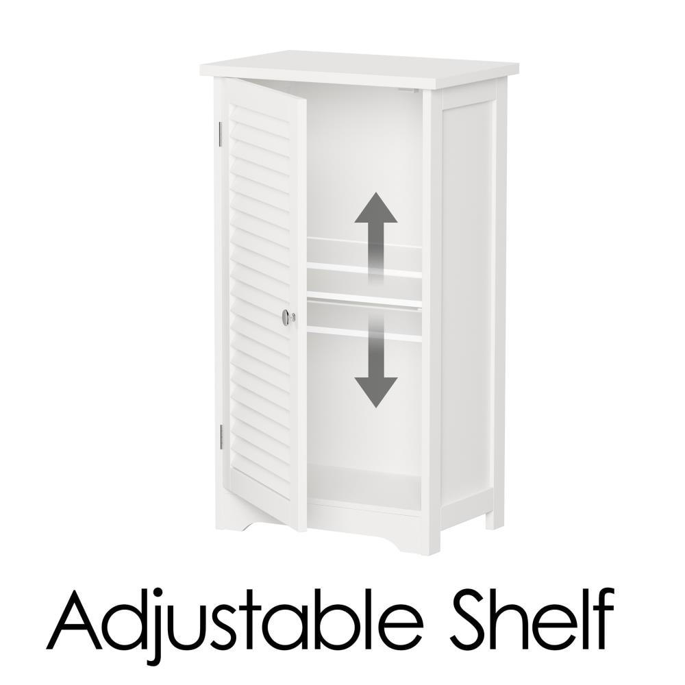 Hastings Home Linen Cabinets 17.5-in x 31-in x 11.5-in White Freestanding Linen Cabinet