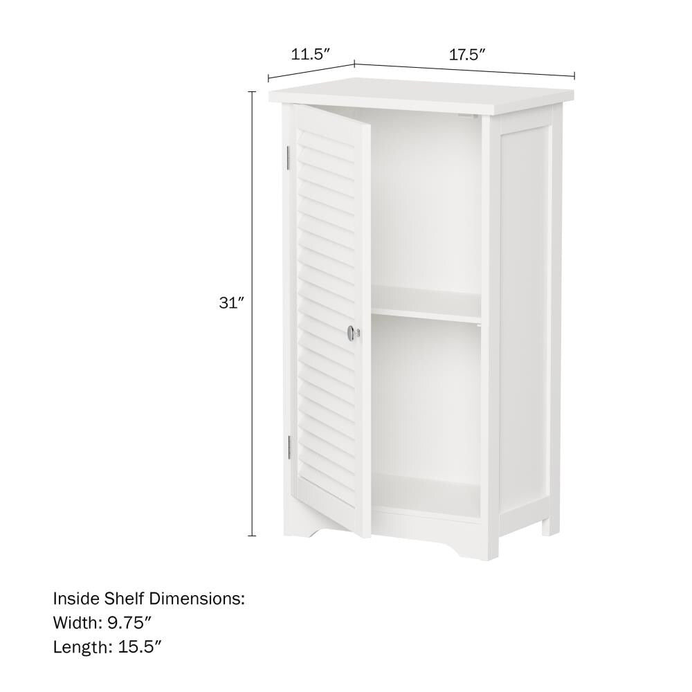 Hastings Home Linen Cabinets 17.5-in x 31-in x 11.5-in White Freestanding Linen Cabinet