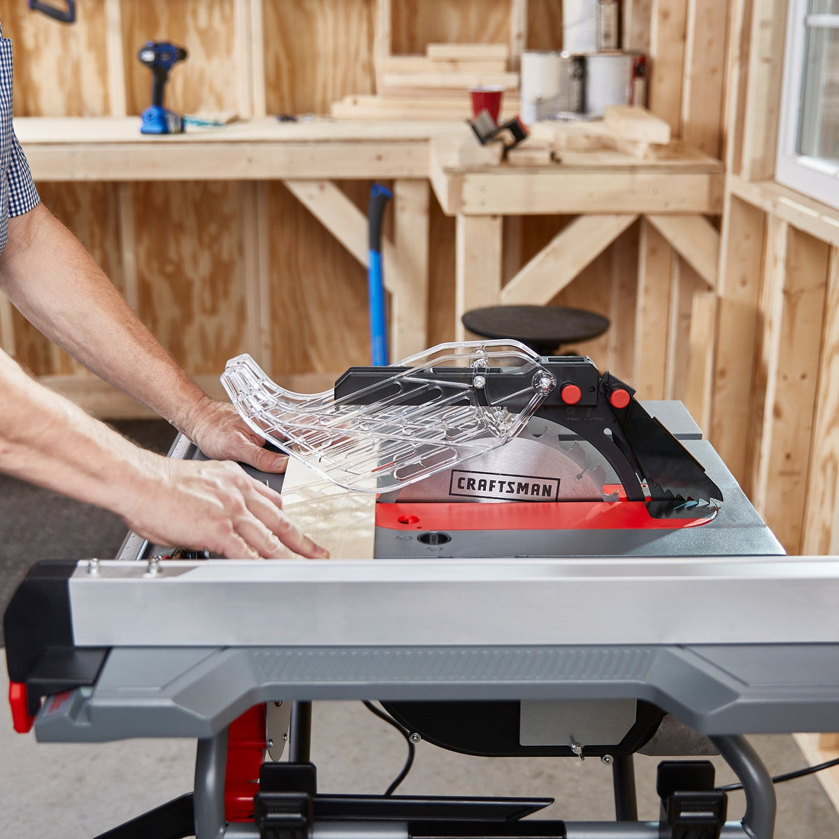 CRAFTSMAN 10-in Carbide-Tipped Blade 15-Amp Portable Jobsite Table Saw with Folding Stand