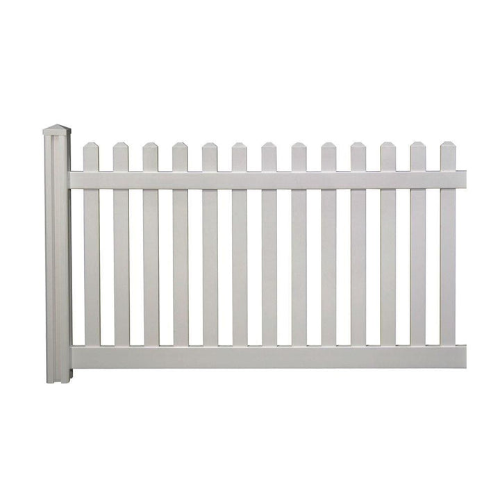WamBam Fence Traditional Classic Picket Fence 4-ft H x 7-ft W White Vinyl Picket Fence Panel (Unassembled)