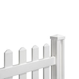WamBam Fence Traditional Classic Picket Fence 4-ft H x 7-ft W White Vinyl Picket Fence Panel (Unassembled)