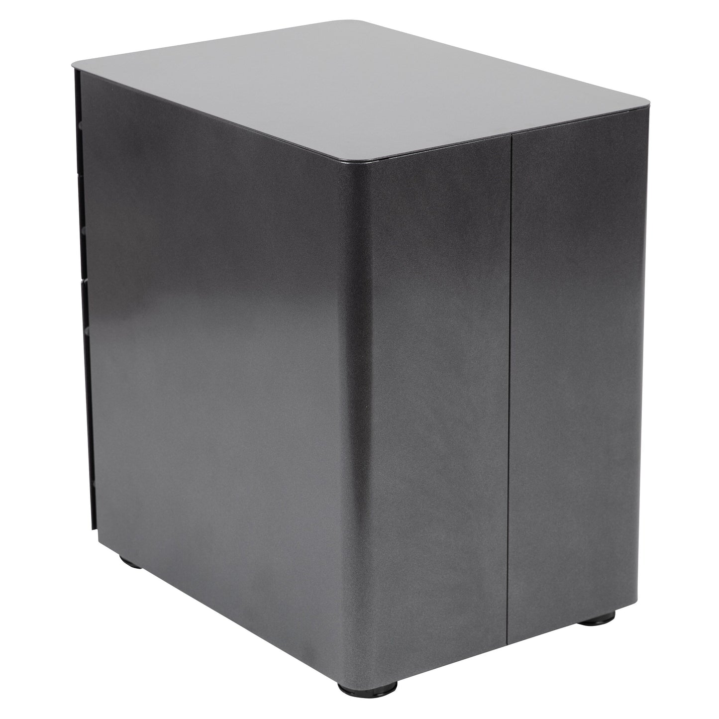 Flash Furniture Contemporary Black 3-Drawer Filing Cabinet, Commercial Grade Metal Construction, Lockable with Rolling Casters, Ergonomic Mobile Design