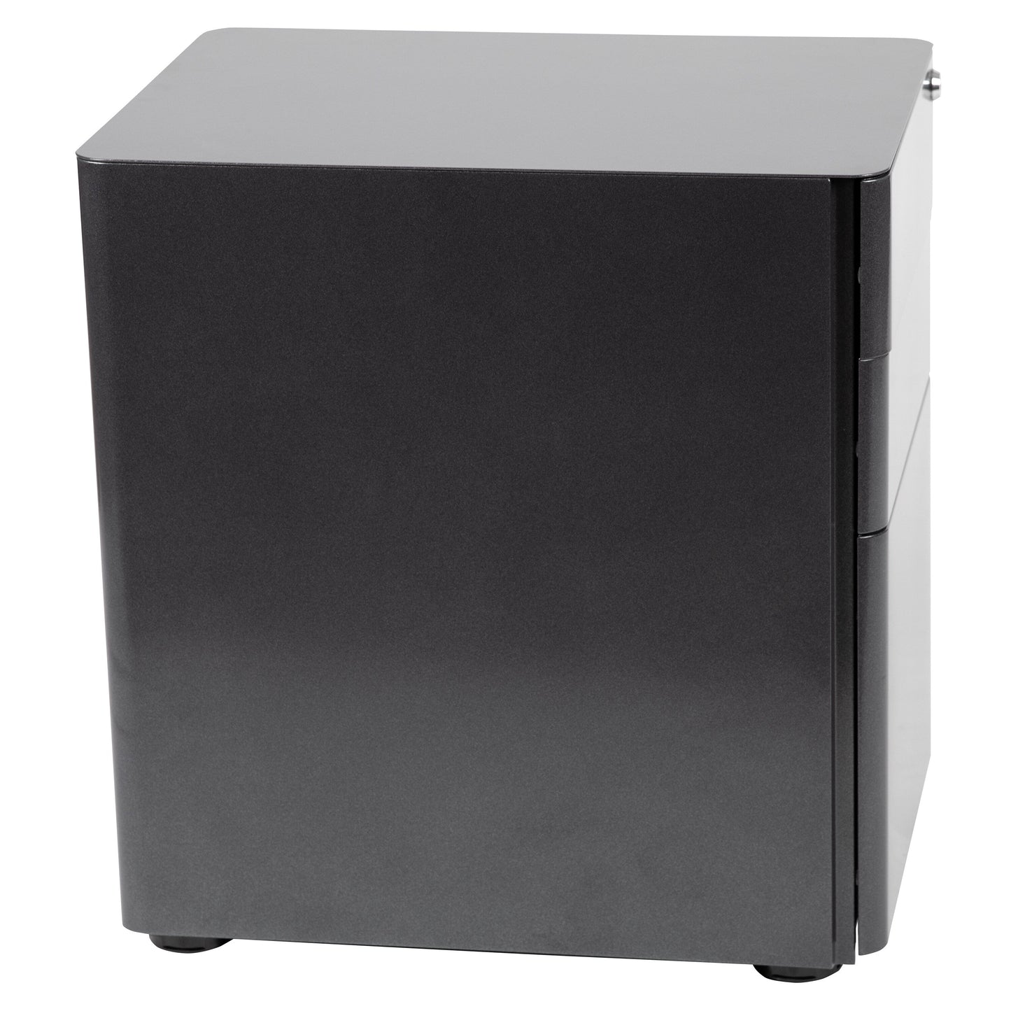Flash Furniture Contemporary Black 3-Drawer Filing Cabinet, Commercial Grade Metal Construction, Lockable with Rolling Casters, Ergonomic Mobile Design