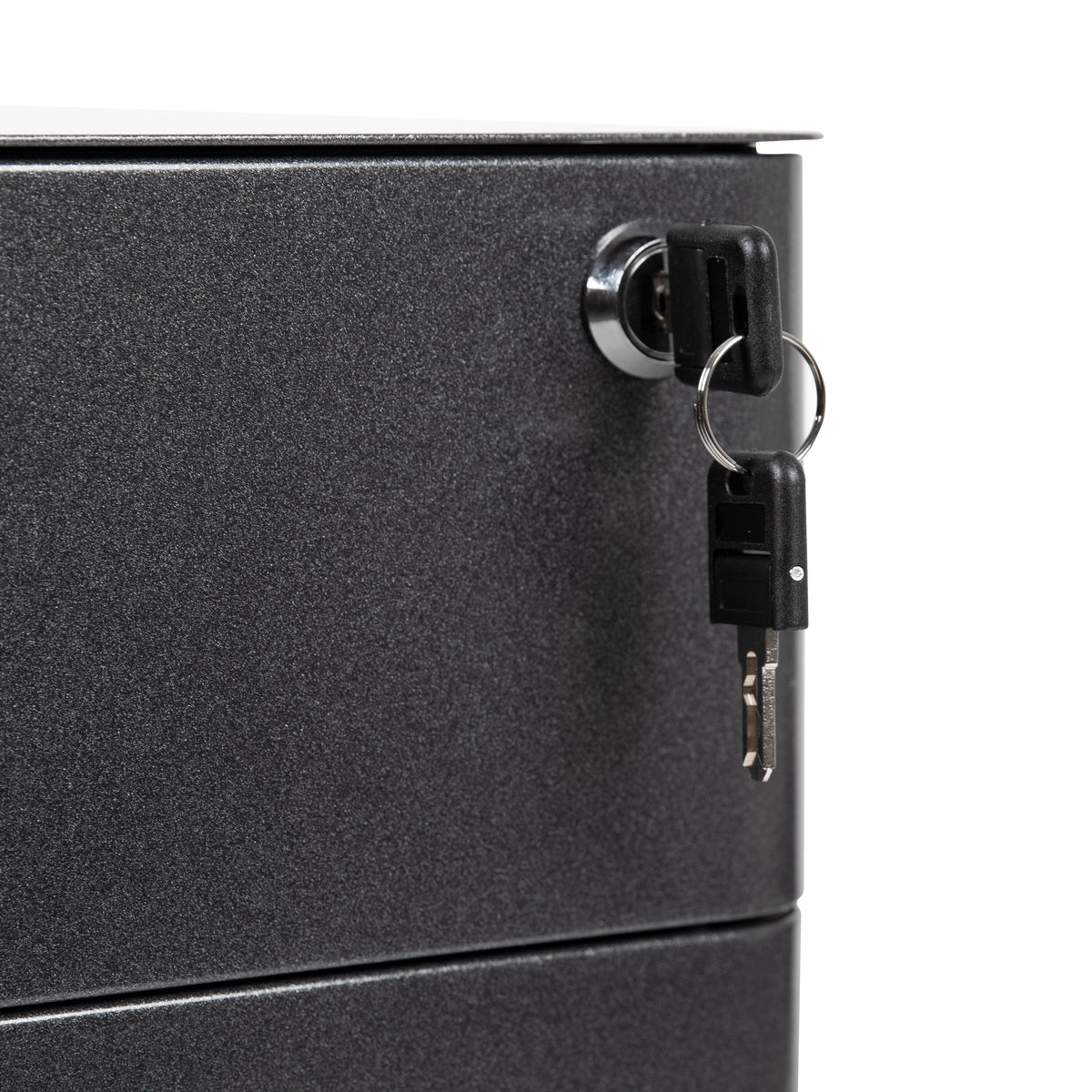 Flash Furniture Contemporary Black 3-Drawer Filing Cabinet, Commercial Grade Metal Construction, Lockable with Rolling Casters, Ergonomic Mobile Design