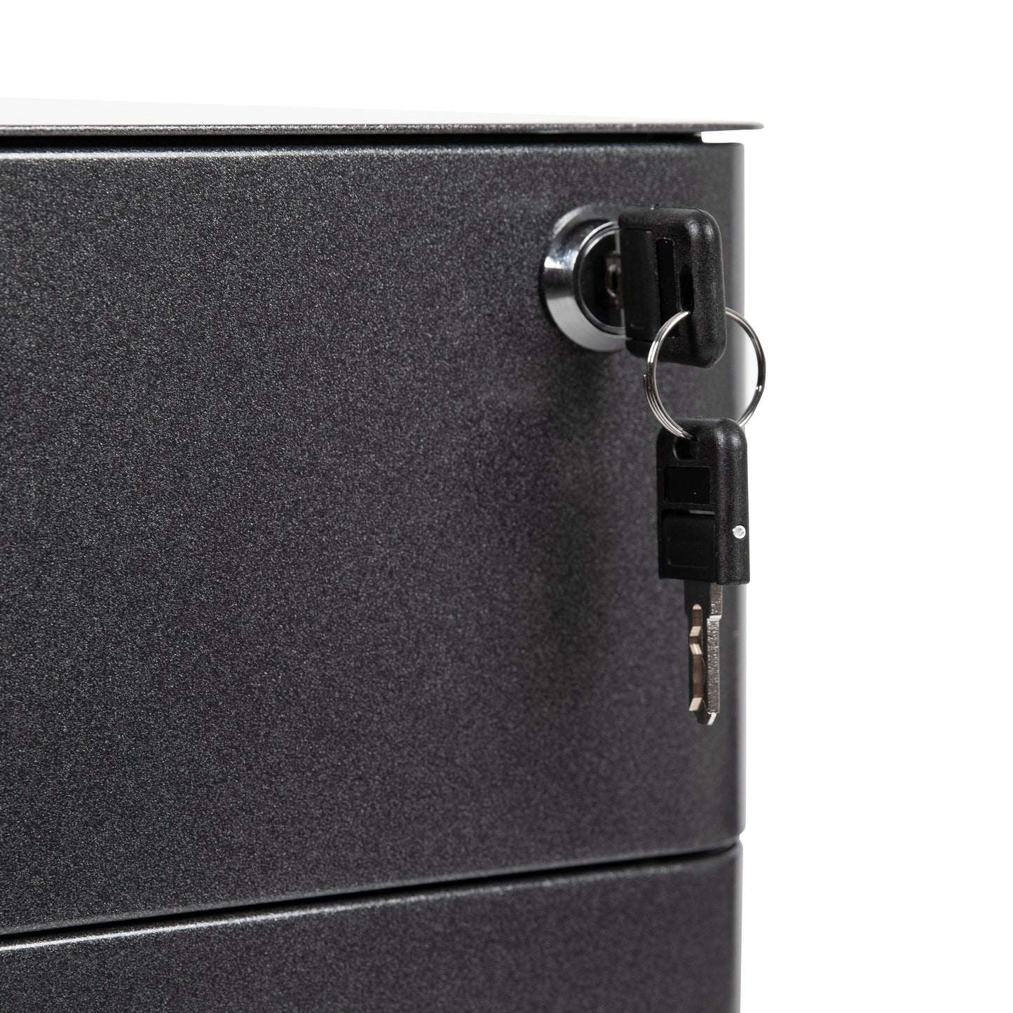 Flash Furniture Contemporary Black 3-Drawer Filing Cabinet, Commercial Grade Metal Construction, Lockable with Rolling Casters, Ergonomic Mobile Design